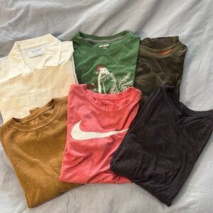 Bundle of 6 Mixed Casual Tee Bundle - Nike Pink Logo + Old Navy Green Tees